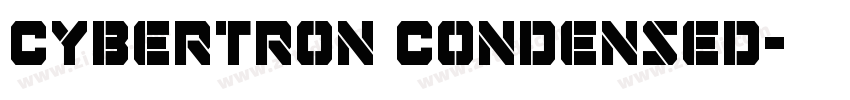 Cybertron Condensed字体转换